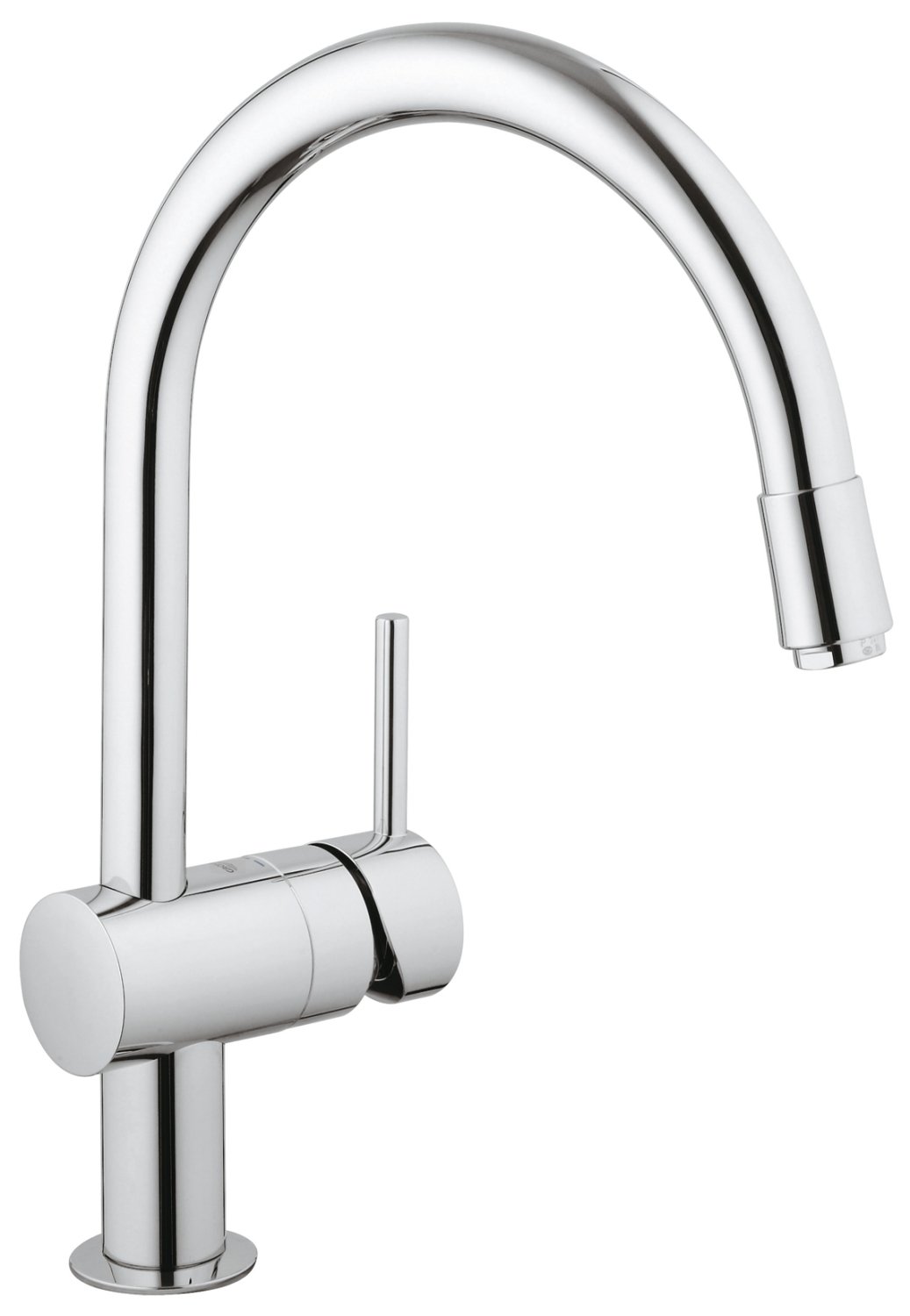 GROHE 3291800E | Minta Kitchen Tap C-Spout | Pull-Down Shower Head | EcoJoy | Chrome
