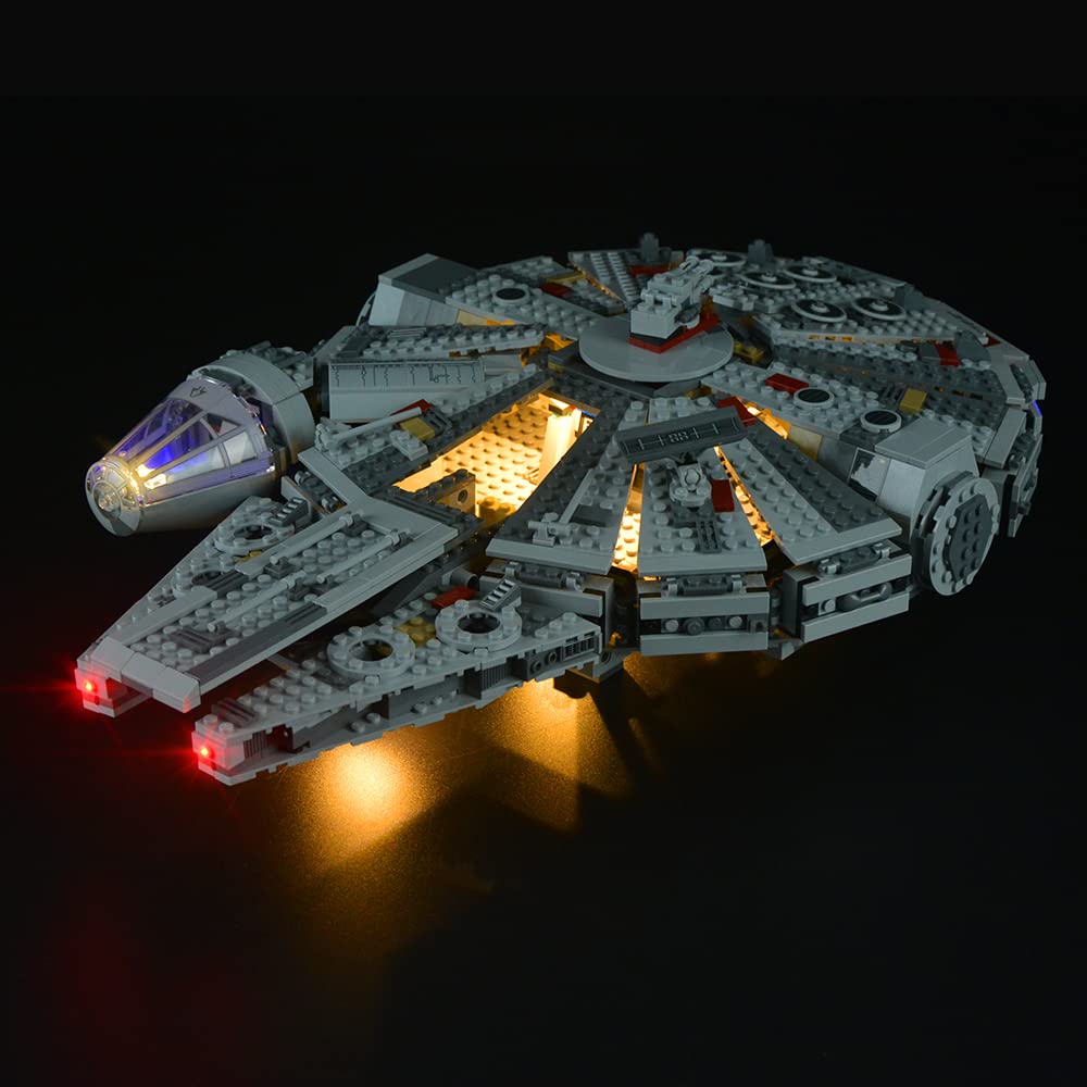 GEAMENT LED Light Kit Compatible with LEGO Millennium Falcon - Lighting Set for Star Wars 75105 Model (Building Set Not Included)