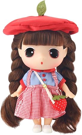 Amazon 人形セット 女の子おもちゃ 人形 ドレスアップドール 18 Cm高さ ままごとをする 人形贈り物 いちご姫 ぬいぐるみ おもちゃ