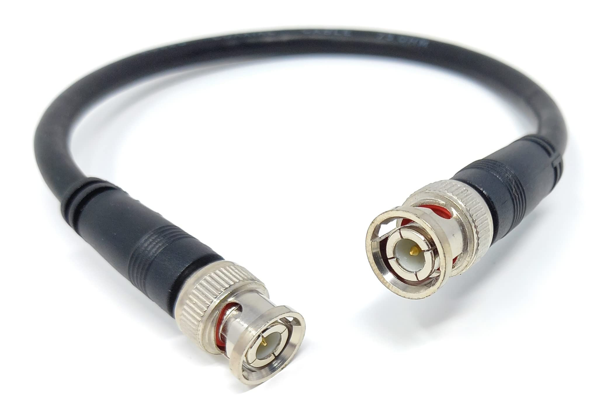 DRUT 25cm short BNC to BNC Cable Lead, Coaxial RG59/RG59U 75ohm for CCTV Video Camera, Male to Male Plugs 0.8ft