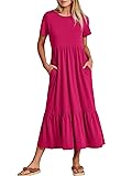 ANRABESS Women Summer Casual Short Sleeve Crewneck