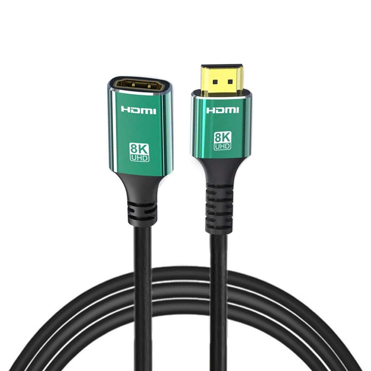 cablecc 8K HDMI 2.1 Extension Cable Male to Female Ultra-HD UHD 8K 60hz 4K 120hz Cable 48Gbps with Audio & Ethernet HDMI Cord — image 1