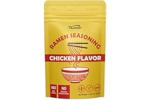 TALCUFON Ramen Seasoning 10.58 Oz Traditional Chicken Ramen Seasoning Reduced Salt Gluten-Free Vegan Mild Premium Instant Noodle Soup Powder 300G