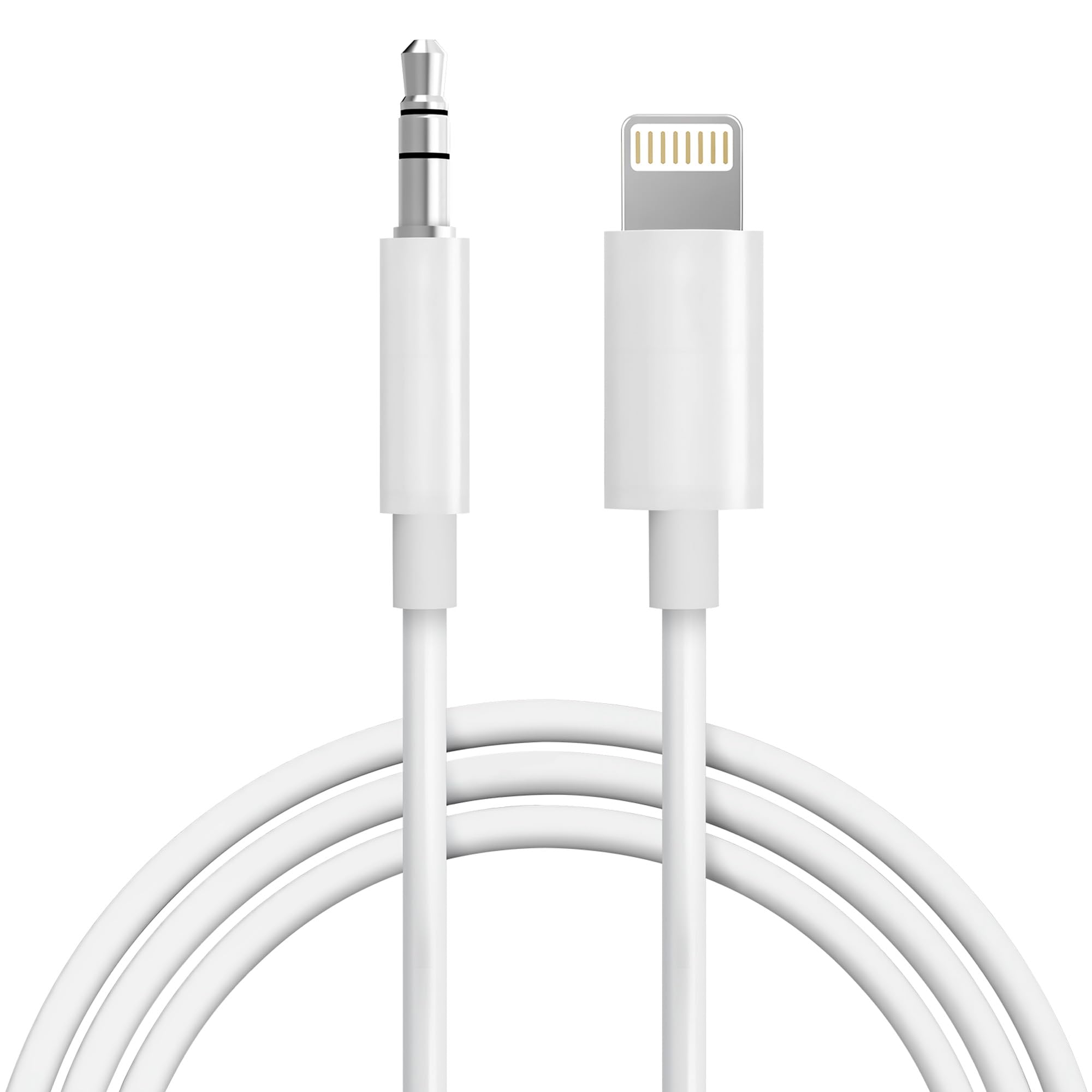 Photo 1 of Aux Cord for iPhone,[Apple MFi Certified] Lightning to 3.5 mm AUX Cable for Car Stereo, Speaker, Headphone, Auxiliary Audio Cable Compatible with iPhone 14 13 12 11 XS XR X 8 7 3.3FT White