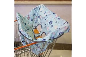 Shopping Cart Cover For Baby, 65x35x40cm Blue Silk Unisex Portable Soft Baby Cover Shopping Cart Cover High Chair Cover Infan