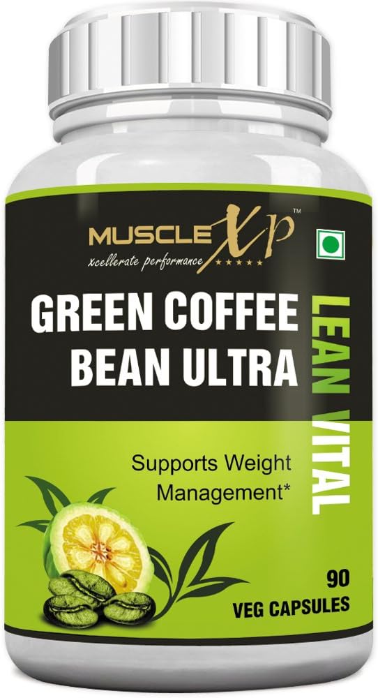 MuscleXP Green Coffee Bean Ultra Lean Vital with Garcinia and Green Tea - 90 Veg Capsules