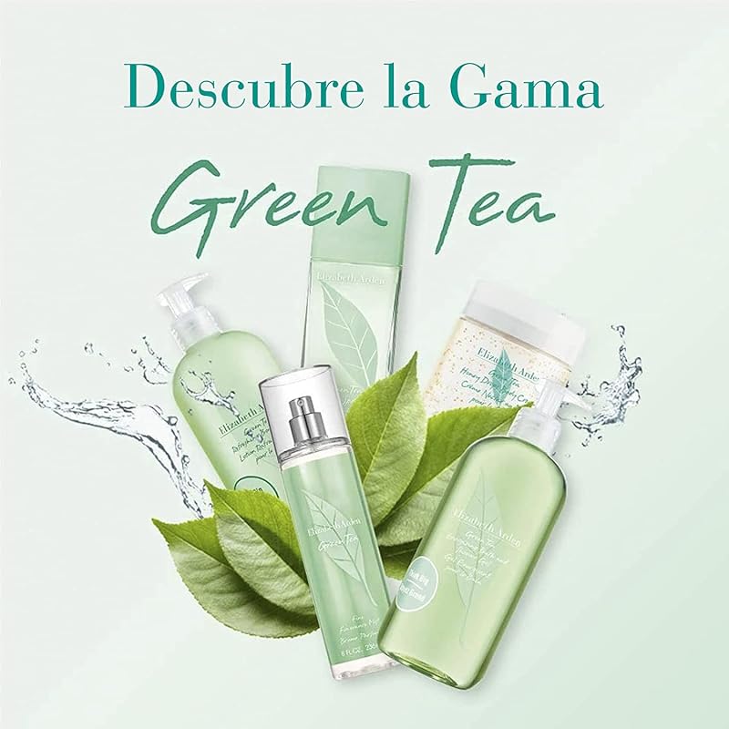 Elizabeth arden green tea fine fragrance mist, spray de fragrância corporal para mulheres, aroma fresco e frutado, 236 ml