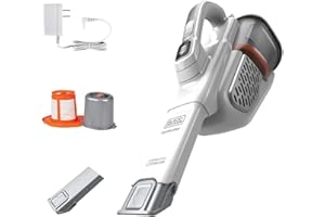 BLACK+DECKER Dustbuster Handheld Vacuum, Cordless, AdvancedClean+, White (HHVK320J10)