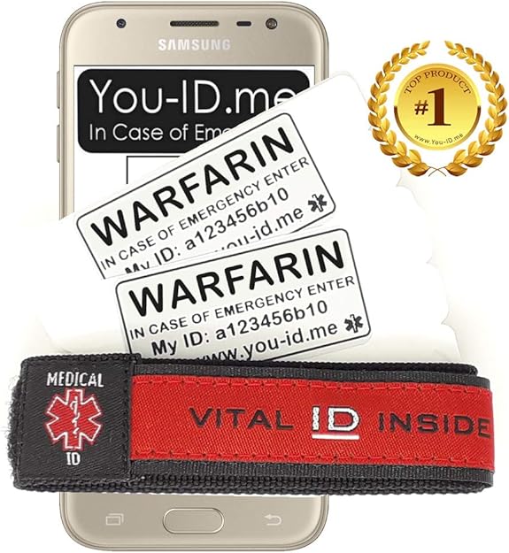 Warfarin Bracelet, Warfarin Alert Bracelet, Medical Alert Bracelet