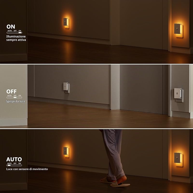 Luce Notturna Bambini,2PCS Luci Notturne,Dimmerabile Luce Notturna da Presa — foto 2 di 7