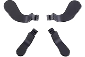 eXtremeRate Elite Controller Paddles, Interchangeable Paddles for Xbox Elite Series 2 & 1, Replacement Parts Accessories Metal Stainless Steel Paddles for Xbox Elite Series 2 Core Controller - Black
