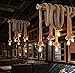 Double Heads Retro Rope Lights Loft Vintage Lamp Bedroom Dining Room Pendant Hand Knitted Hemp Rope 300 cm（118 inch）