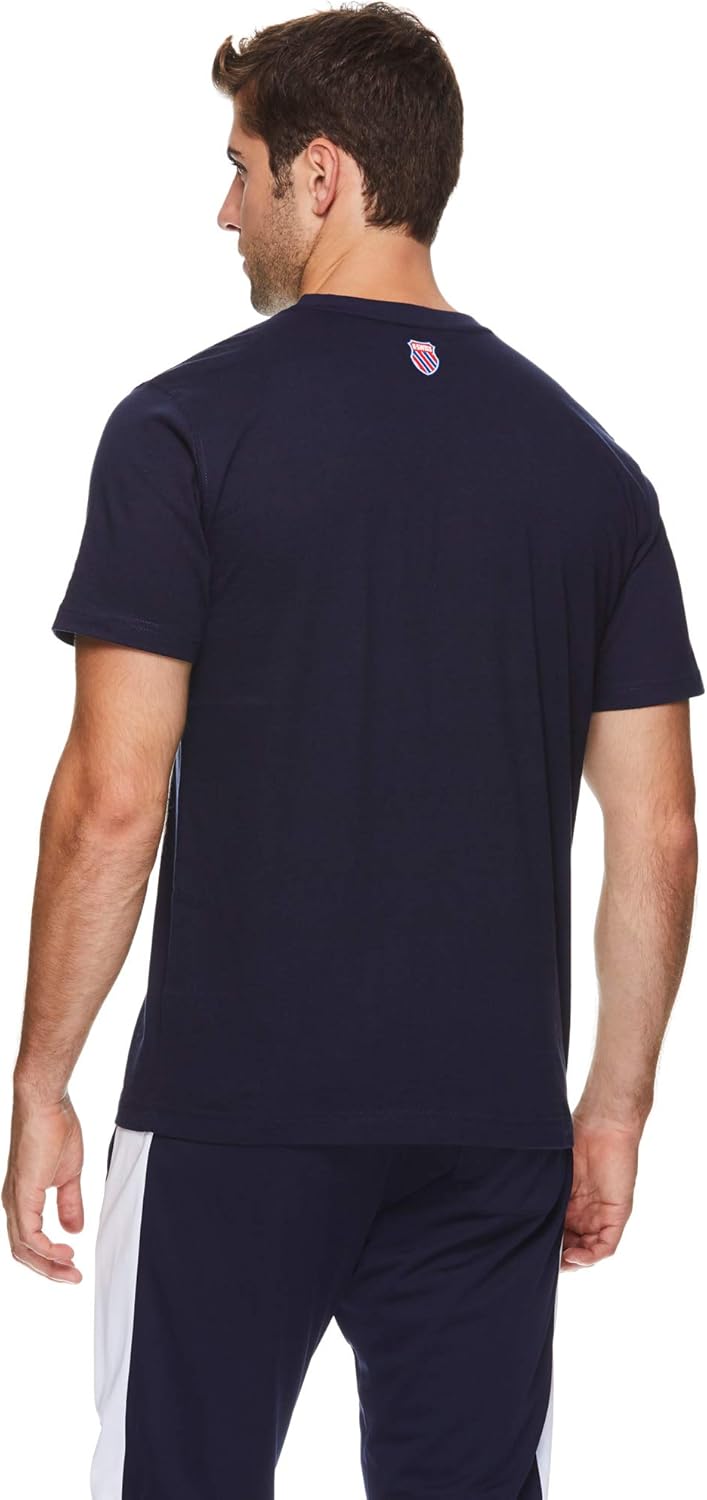 K-Swiss Men's Graphic Workout T Shirt - Short Sleeve Gym & Training Athleisure Tee: Clothing