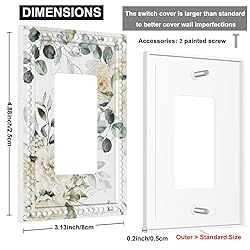 Cuitxrac Boho Floral Decorator Light Switch or