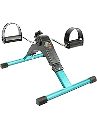Portable Pedal Exerciser by Vive - Arm & Leg Exercise Peddler Machine - Low Impact Desk Cycle - Fitness Equipment for Seniors and Elderly - Folding Exercise Bike (Teal)
