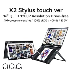 EHOMEWEI Dual Stacked Monitor 16"*2 Laptop
