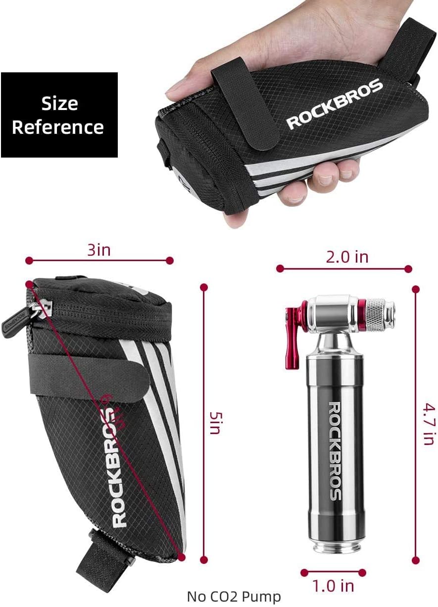 ROCKBROS Bike Saddle Bag-Cycling Under Seat Pouch, Mini Quick Release, Type a, 15.5*6.5*7.2cm - Image 3