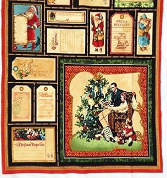 Download Father Christmas Christmas Emporium Quilt Block Fabric Panel Great For Quilting Sewing Craft Projects A Quilt Throw Pillows More 22 X 44 Tall Amazon In Home Kitchen PSD Mockup Templates