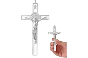 VINETEN Crucifix Wall Cross, Catholic Crosses - Crucifix for Wall, Jesus Christian Wall Hanging Cross for Home Decor 4 Inch