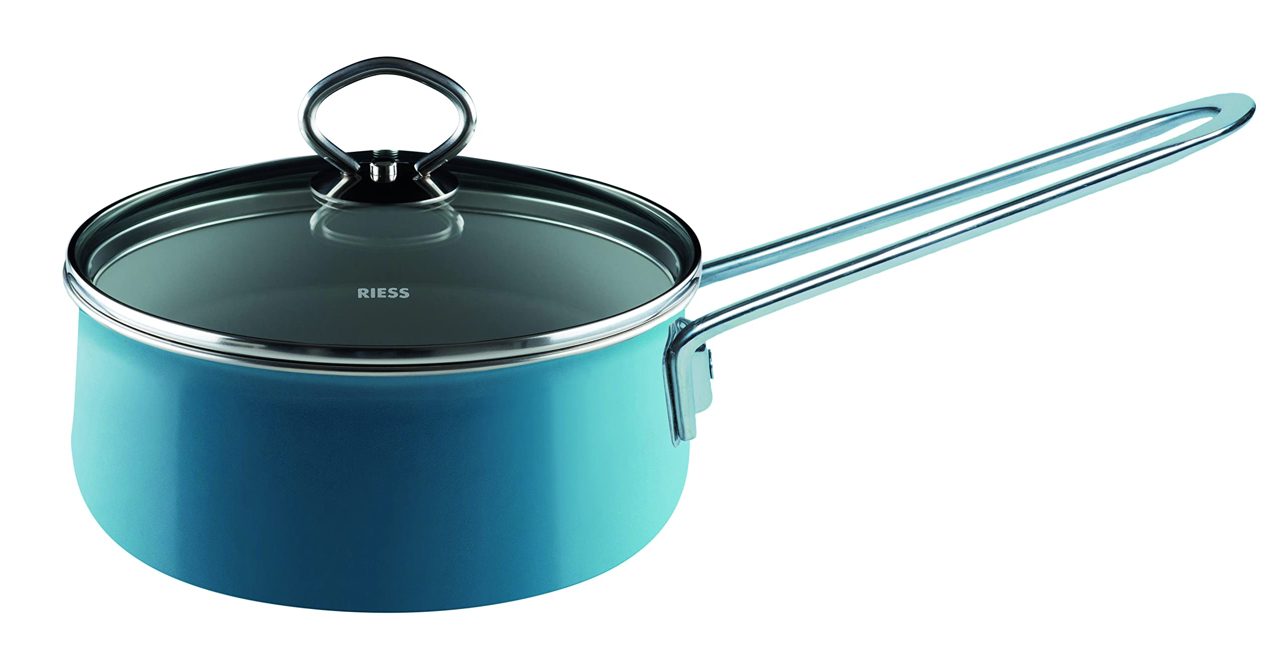 Riess Nouvelle - Aquamarine Top 3000 Extra Strong Saucepan with Glass Lid Cadet Blue
