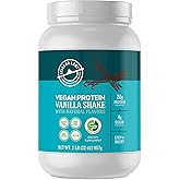 Stellar Labs Vegan Protein Powder with BCAA's & Antioxidants | Certified Low FODMAP, Non GMO, Gluten Free, Soy Free, Low Carb, with Stevia | Lean Plant Based Protein Powder Shakes | Vanilla
