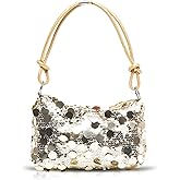 QTKJ Sequin Clutch Purses for Women, Evening Bag, Underarm Bag, Handbag for Wedding, Prom, Parties, Travel(Gold)