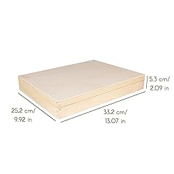 Creative Deco A4 Wooden Storage Box Unpainted Plain