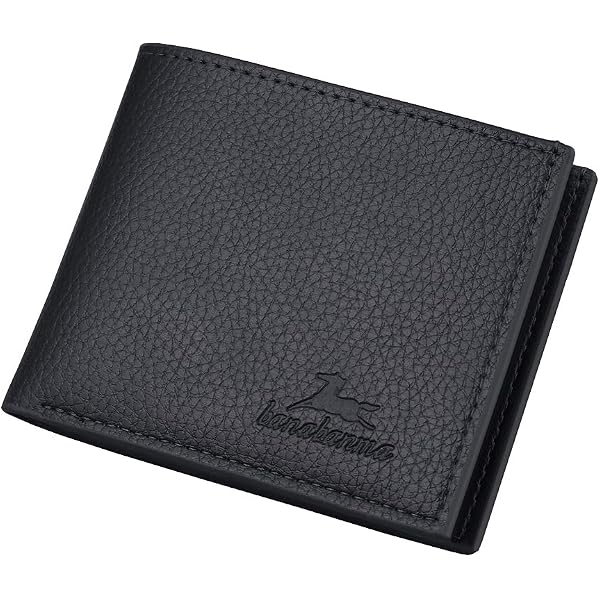 MUFANDUO Slim Wallet For Men – Minimalist Bifold With Zipper Coin Purse, Credit Card Slots & Money Clip (Black PU Leather)
