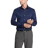 Van Heusen Men's Dress Shirt Slim Fit Ultra Wrinkle Free Flex Collar Stretch