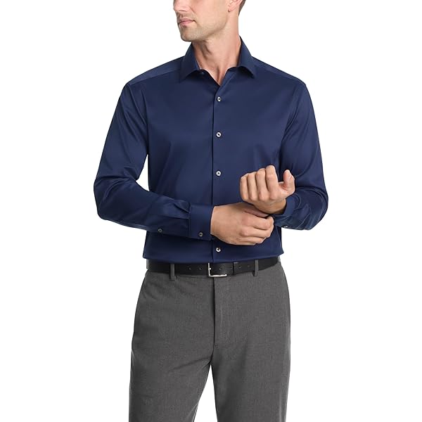 Amazon.com: Geoffrey Beene Mens Slim Fit Sateen Stretch Button Down Dress  Shirt Formal Wrinkle Resistant Black Solid : Clothing, Shoes & Jewelry