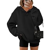 ATHMILE Womens Oversized Hoodies V Neck Sweatshirts Y2K Clothes Long Sleeve Pullover Fall Winter Fashion Henley Outfits 2025