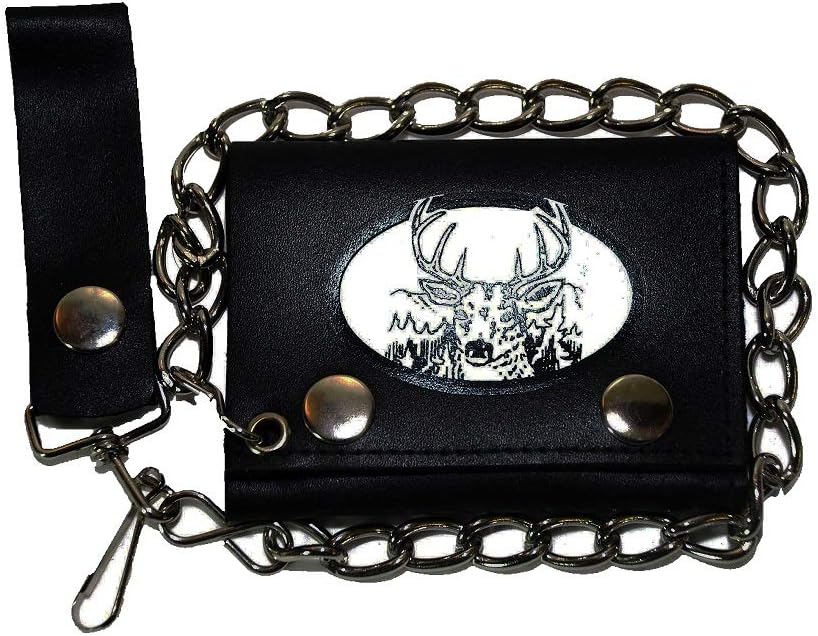 Leather Chain Wallets"White Tail Deer"