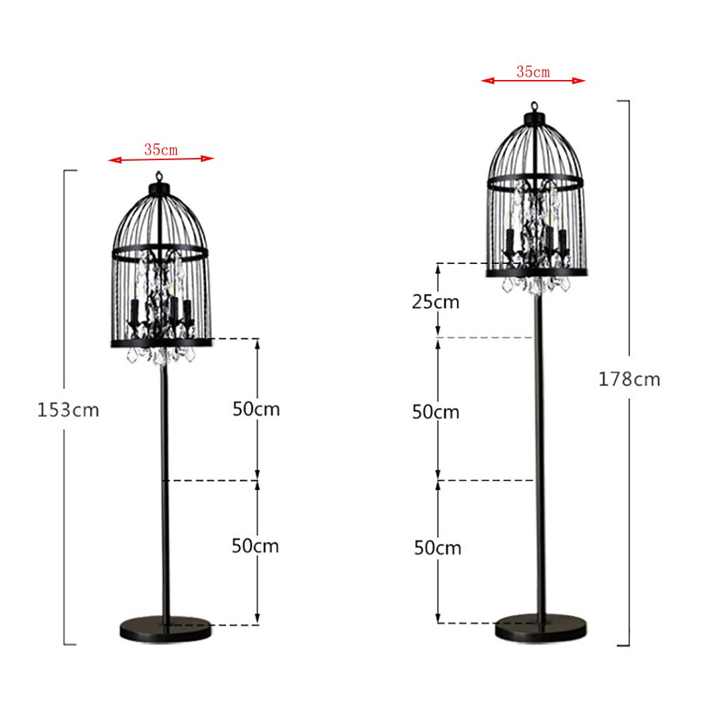 Luminaires Intérieur Lampadaire En Fer Forgé Oiseau Cage