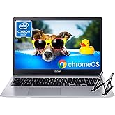 acer 2024 Newest Chromebook 315 Laptop, 15.6" HD Display, Intel Celeron N4020(Up to 2.8GHz), 4GB RAM, 64GB eMMC, Intel UHD Gr