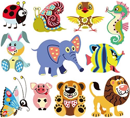Huiove Forest Animals Cartoon Iron-On DIY T-Shirt Clothing Heat Transfer Sticker Patch, Transfer Sticker KSTH133