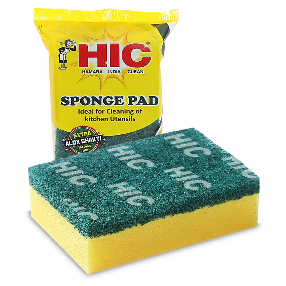 HIC Sponge Pad (70x100 mm, Multicolour) Pack of 6 Amazon.in Home