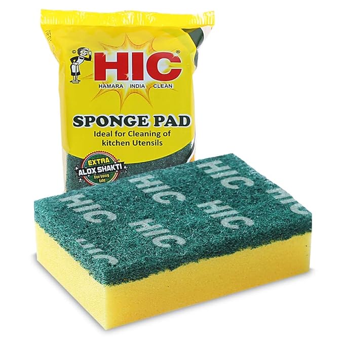 HIC Sponge Pad (70x100 mm, Multicolour) Pack of 6 Amazon.in Home