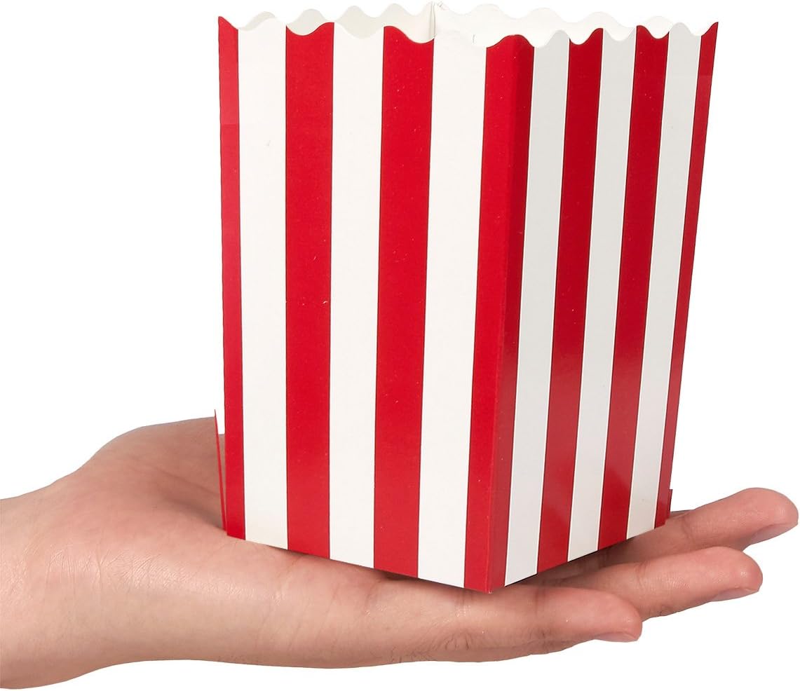 Movie Night Decorations, Popcorn Boxes (3 x 3.9 x 3 In, 100-Pack): Kitchen & Dining
