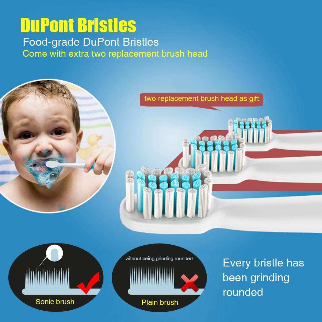 vobome Brosse à Dents électrique pour blanchir Les Dents avec 2 brosses supplémentaires Brosses à Dents électriques