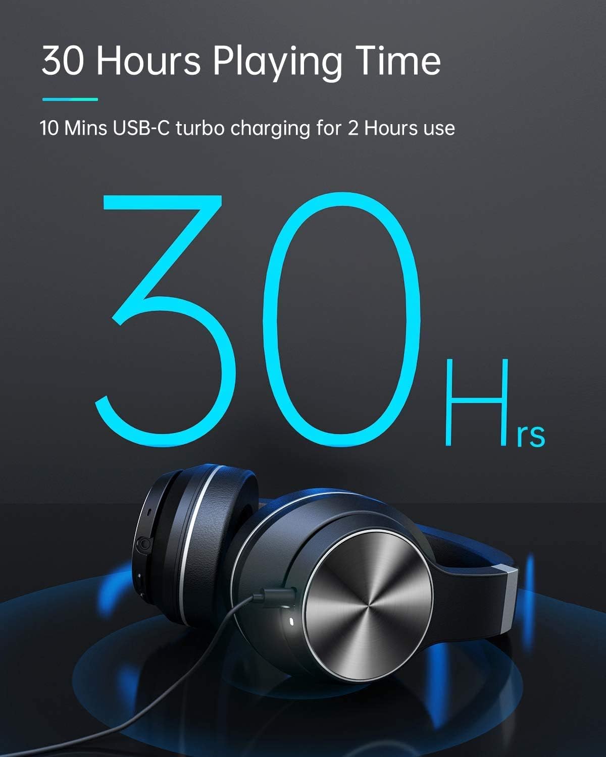 Hybrid Active Noise Cancelling Headphones, VANKYO C751 Over Ear Wireless Bluetooth Headphone with CVC 8.0 Mic, Deep Bass, Hi-Fi Sound, Comfortable Protein Earpads, 30H Playtime for TV, PC, Cellphone: Home Audio & Theater