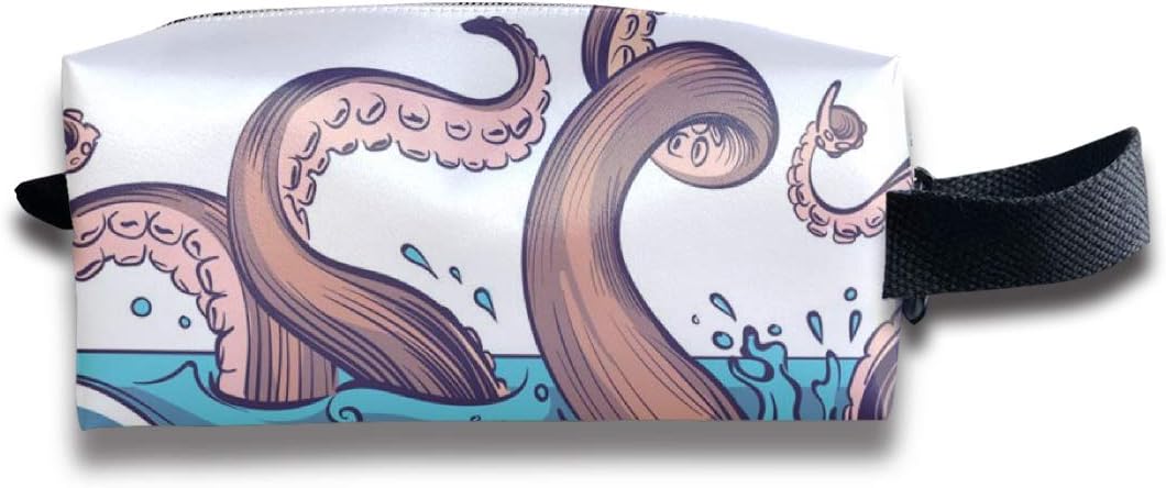 Eratdatd Customized Beast in Deepsea Octopus Portable Print Storage Bag, Suitable for Men, Women, Cosmetics, Tools, Handbag, Suitcases, Women's Accessories