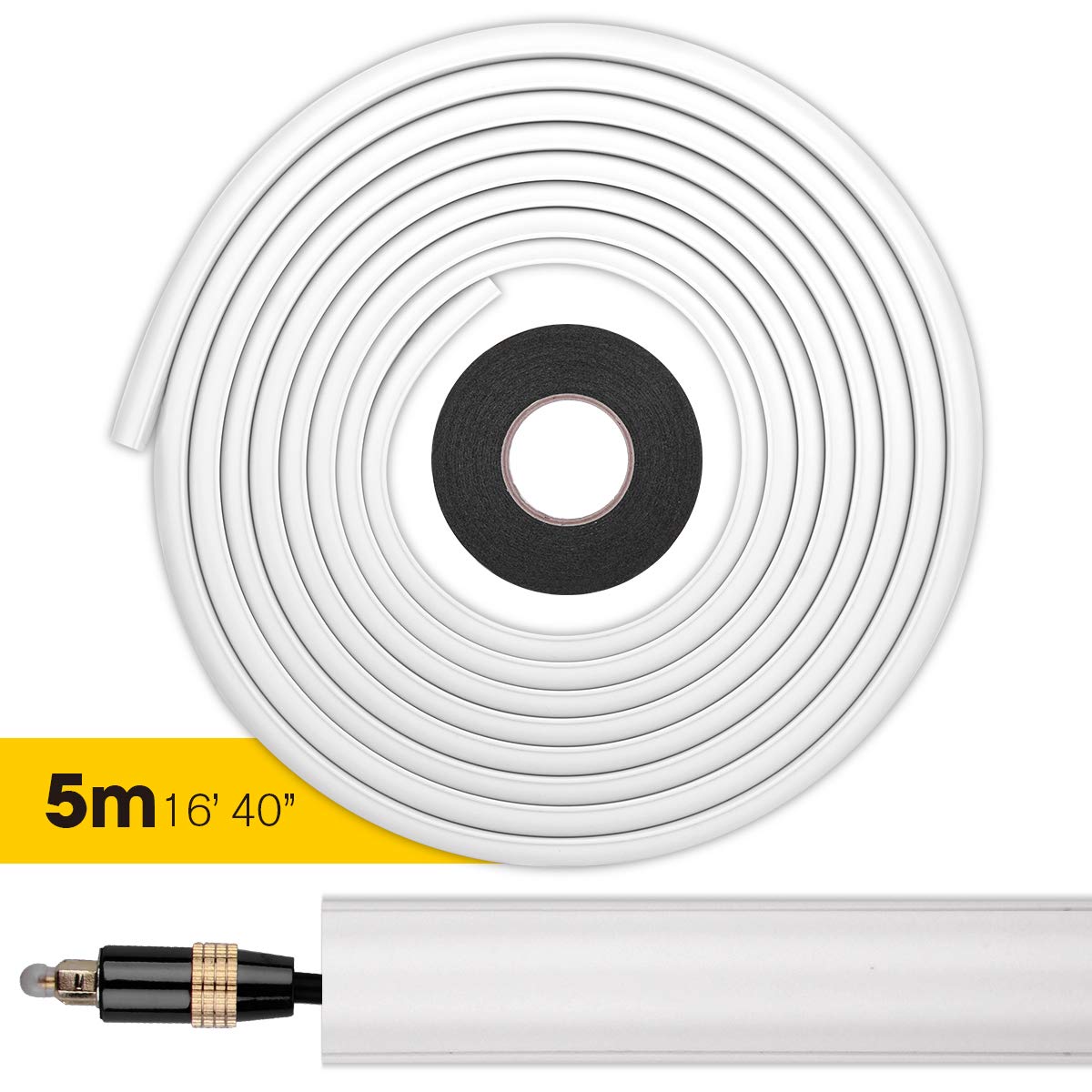 Mini Cable Trunking, Stageek 5M OneCord Channel Cable Concealer