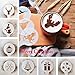 SOSMAR 45-Pack Coffee Decorating Stencils + 1 Coffee Latte Art Pen, Magnoloran Foam Latte Art Stencils Cookie Decorating Stencil Cappuccino Stencils, for All Kinds of Mousse, Cup Cake, Birthday Cake