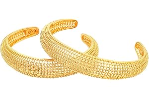 Ethlyn 2pcs/lot 18K Gold Plated Girls Cuff Bracelets Birthday Gift for children