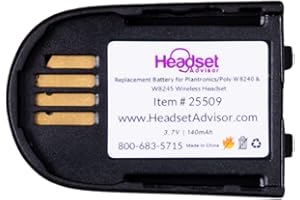 HEADSET ADVISOR Battery for Poly Savi 8240, 8245, 8445 and 4245 Office