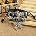 MAKIYO Vintage Multilayer Leather Beaded Charms Butterfly Cross Braided Hand Chain Boho Bracelet Retro Cuff Style Chain Bangle