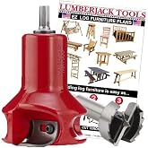 Lumberjack Tools Tenon Cutter Kit for Log Furniture, 1.5" Cutter &amp; Forstner Bit, Home Series Powder Coated Aluminum, 1/2" Shank, Dual Blades Create a Radius Shoulder Profile, Made in USA