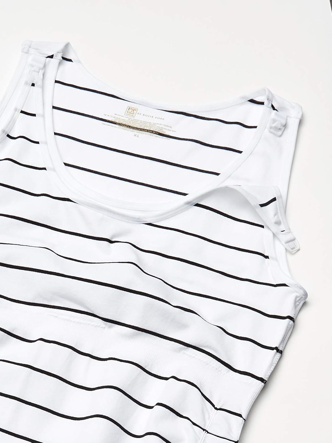 Rosie Pope Women's Maternity Pip N Vine Camisole, black And White Stripe, XL: Clothing