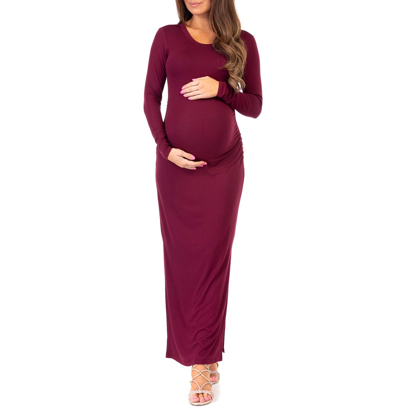 Buy Women's Ruched Bodycon Maternity Dress in Regular and Plus Sizes at