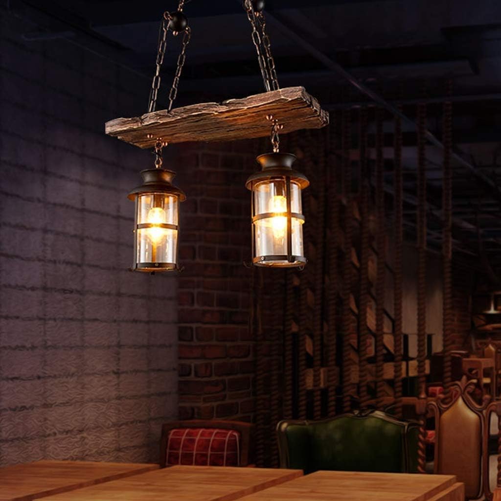 Rústica de madera lámparas modernas granja Lámparas de iluminación 3-Se